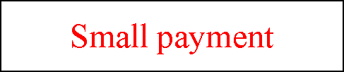 ı: Small payment