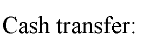 ı: Cash transfer: